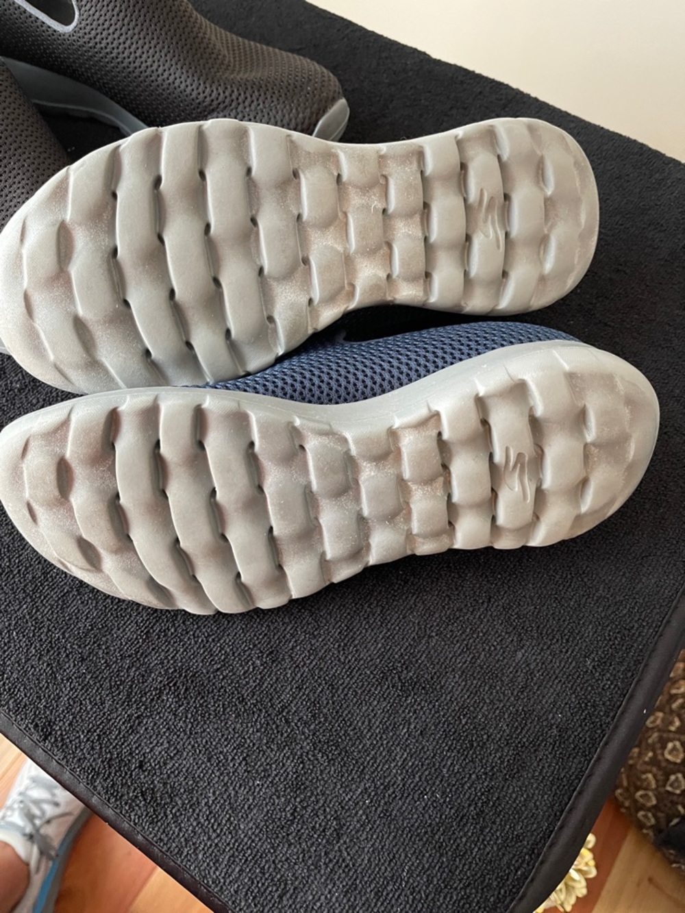 Skechers Women's Slip-On Flats in Black and Blue - Picture 6 of 11
